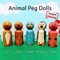 Animal Peg Doll Set by Pegsies&#x2122;
